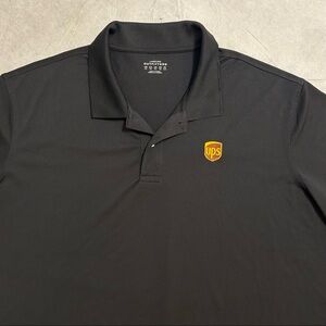 UPS Black Polo Men's XXL Delivery Employee Uniform Lands End Shirt